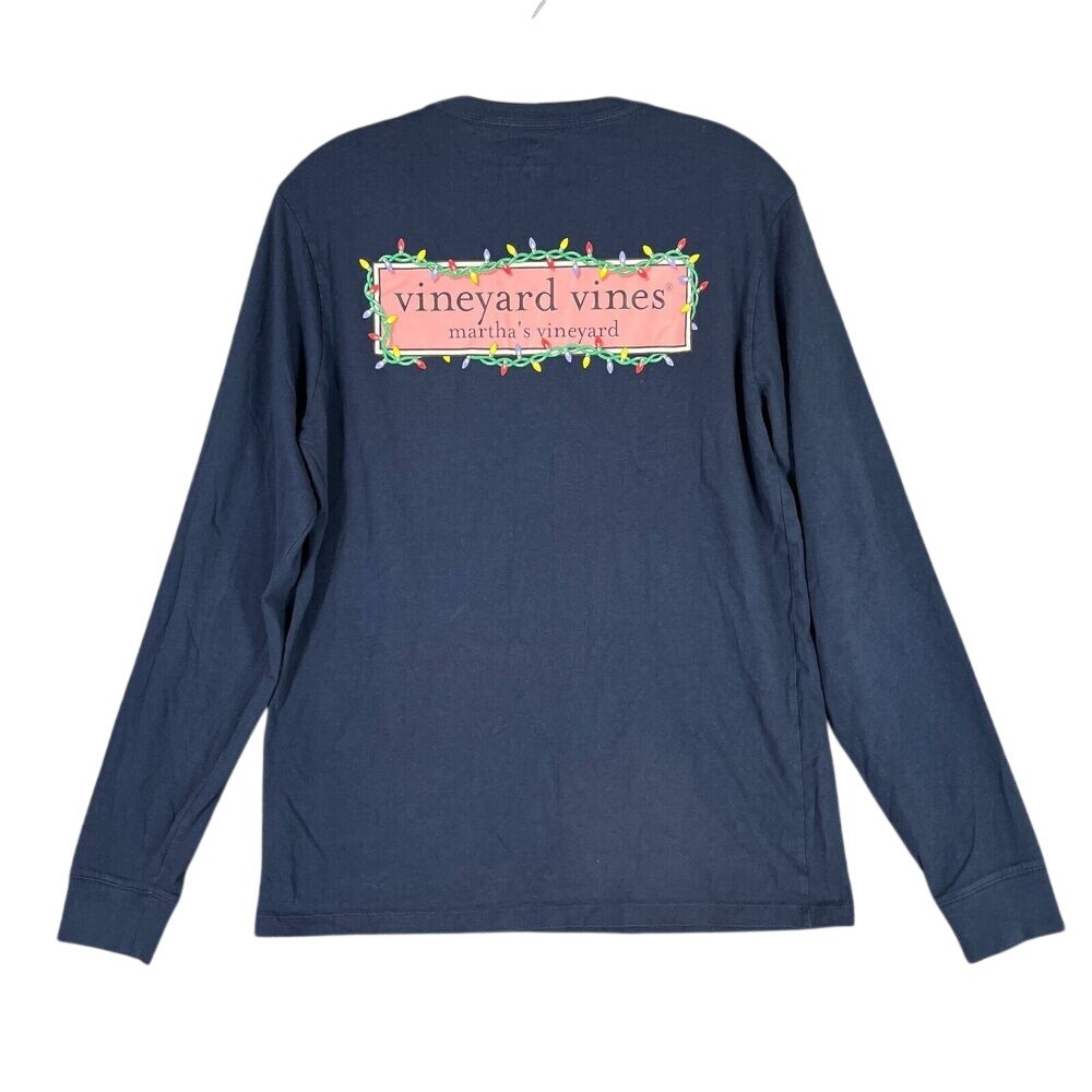 Vineyard Vines Pocket Shirt Men XS Christmas Casual Cotton Long Sleeve Classic